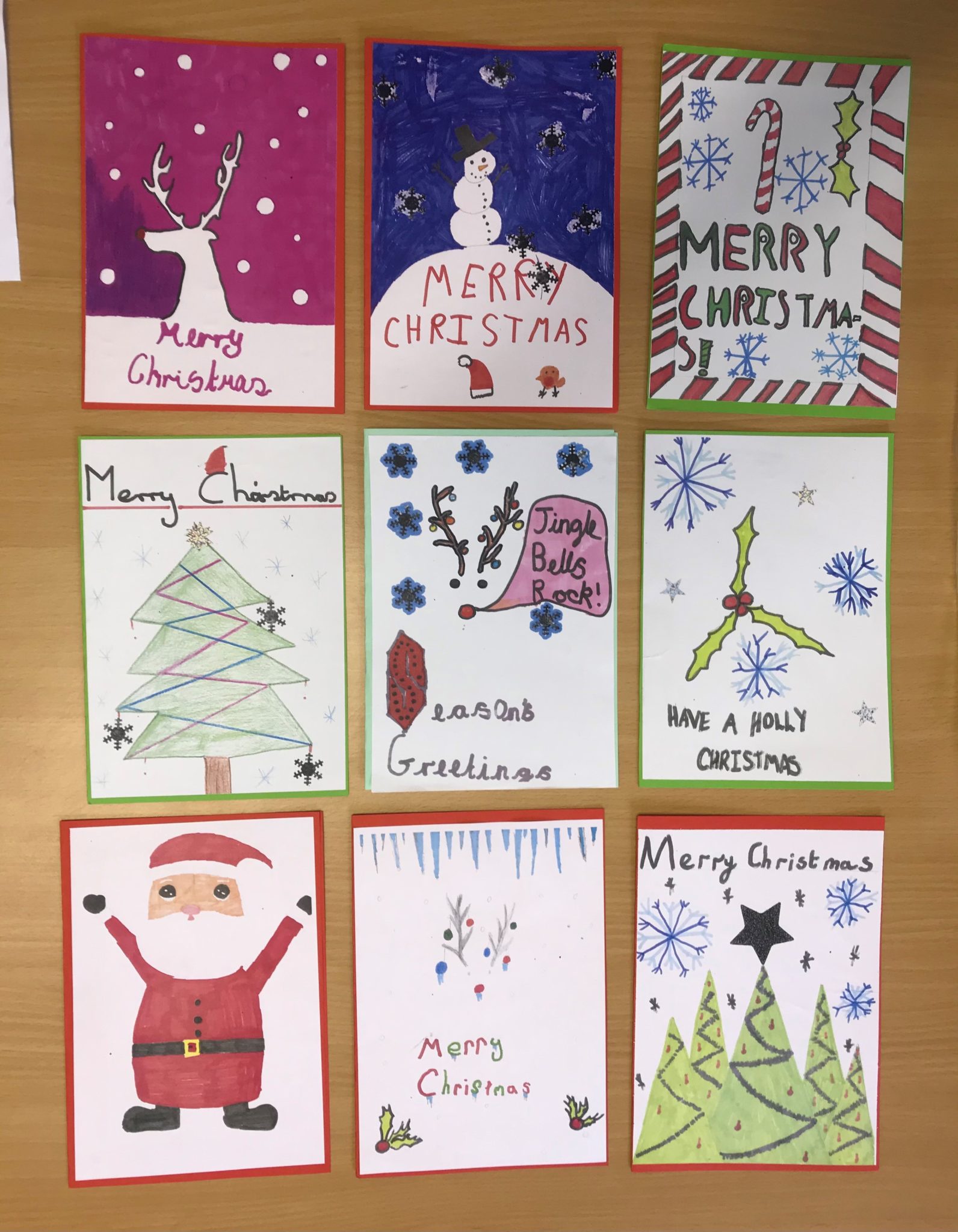 Gisburn Primary School make Christmas cards for clients Ribble Valley